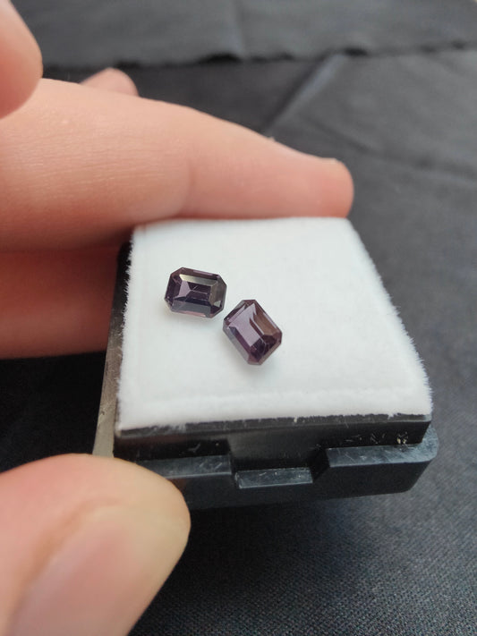 1,09ct Lila Spinell Paar