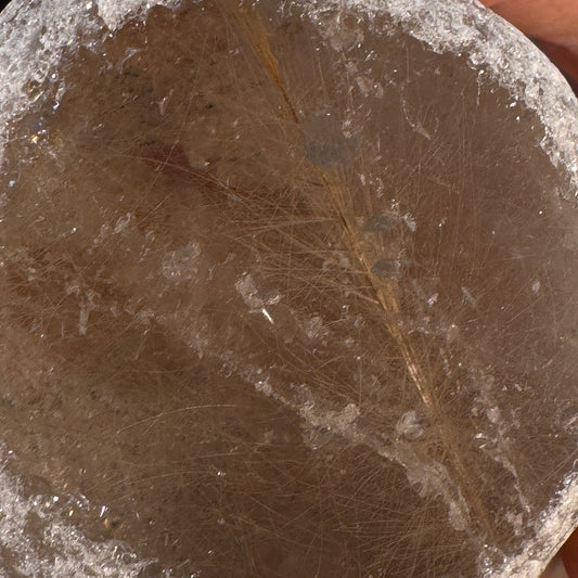 Rollquarz Rutil Anschliff GBA010