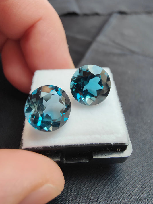13ct London Blue Topas Paar