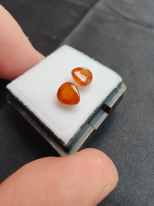3,01ct Fanta Orange Spessartit Cabochons