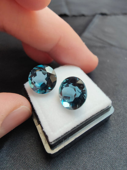 13ct London Blue Topas Paar