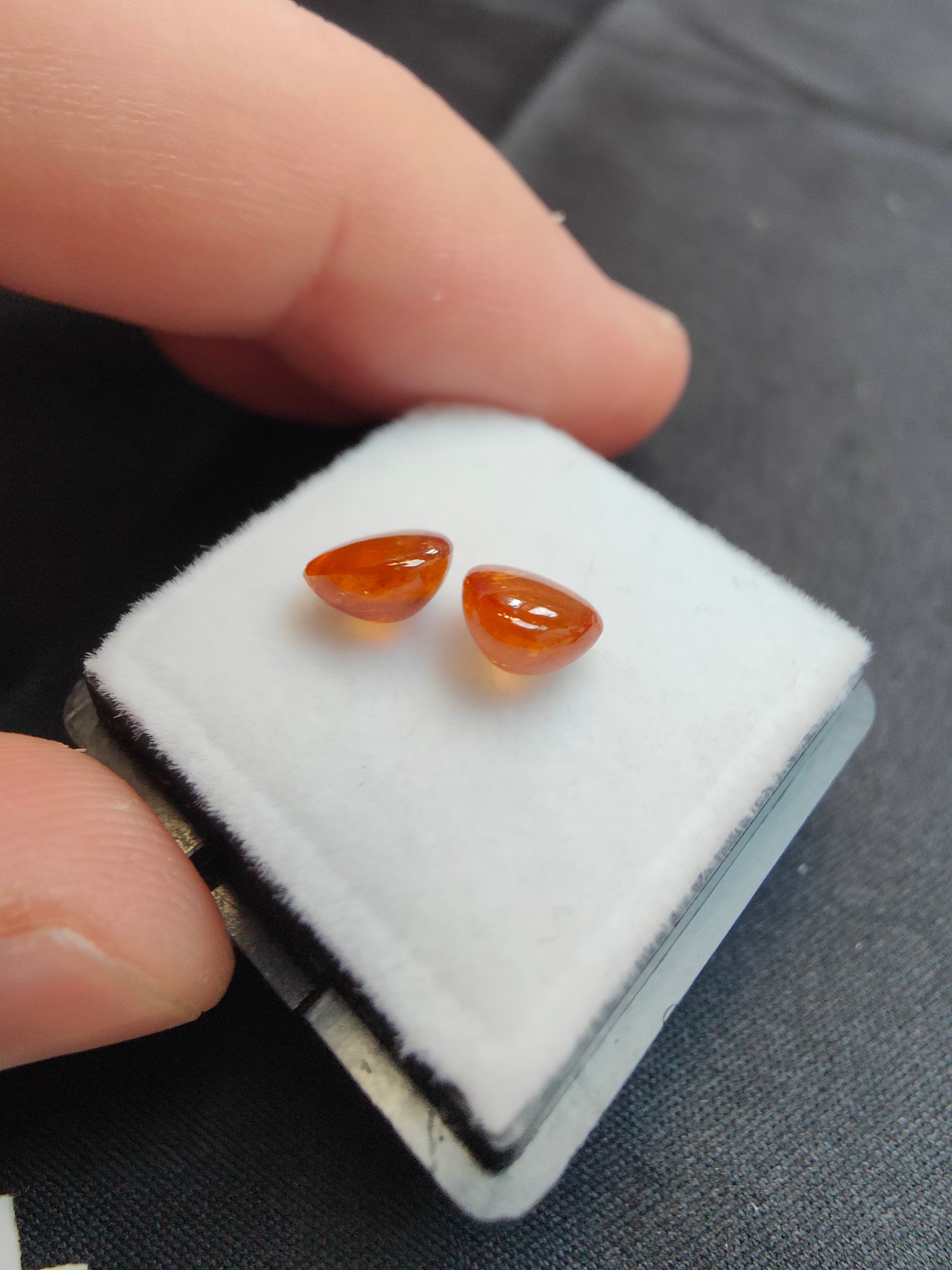 3,01ct Fanta Orange Spessartit Cabochons