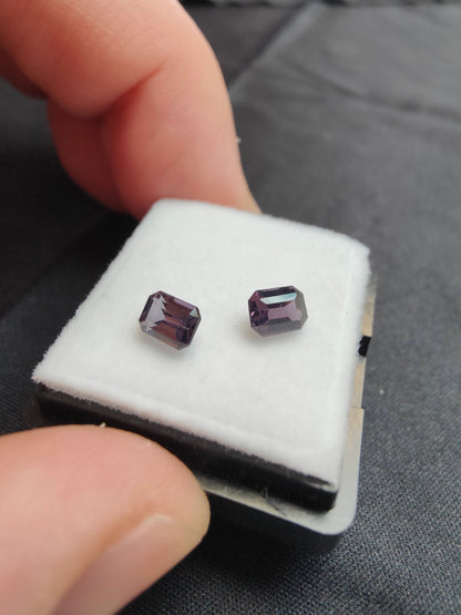 1,09ct Lila Spinell Paar