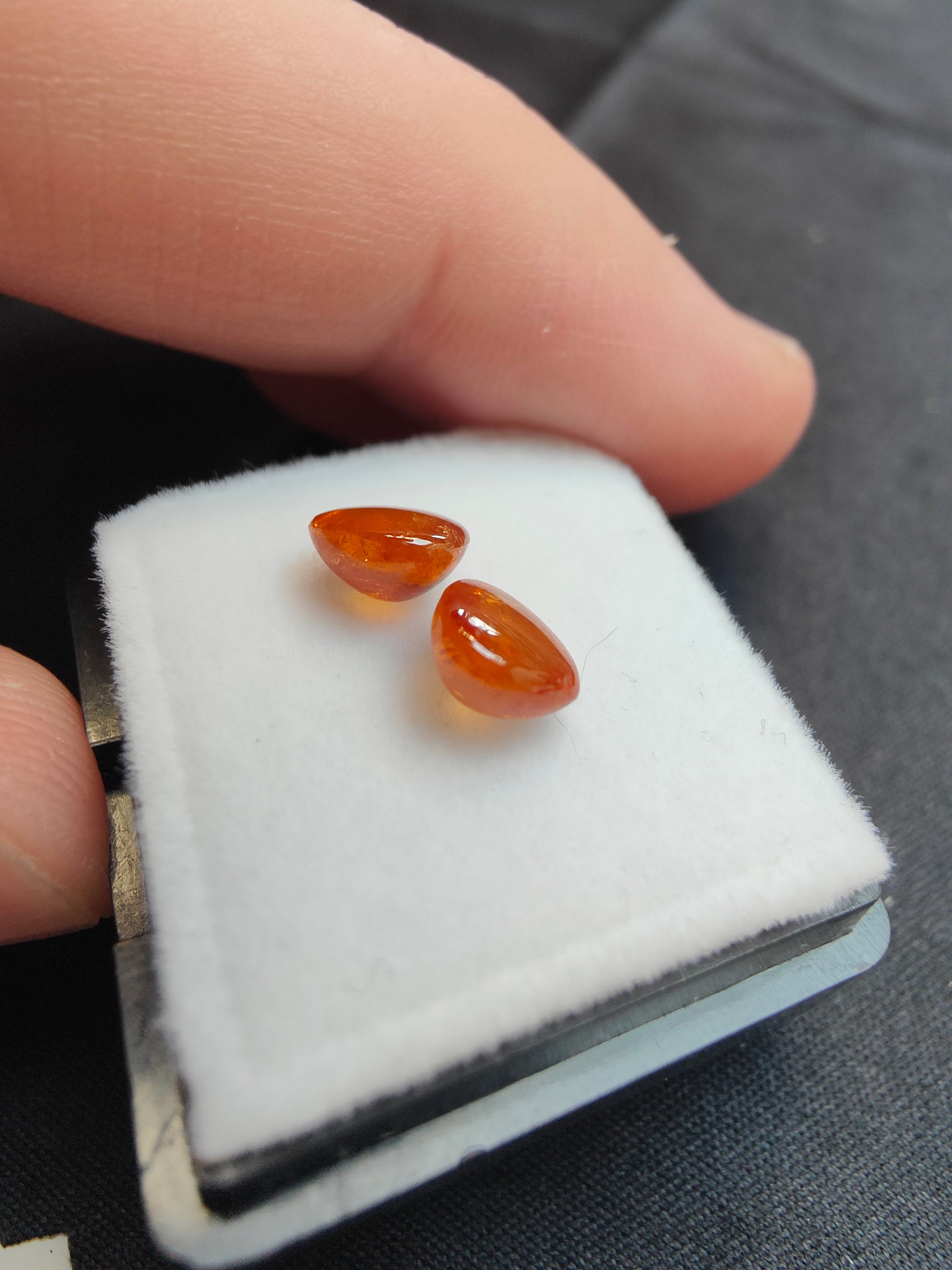 3,01ct Fanta Orange Spessartit Cabochons