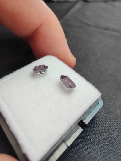 1,09ct Lila Spinell Paar
