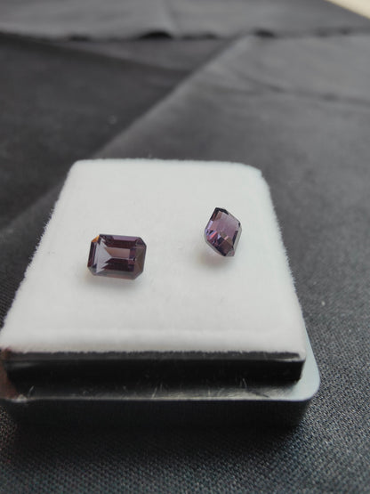 1,09ct Lila Spinell Paar