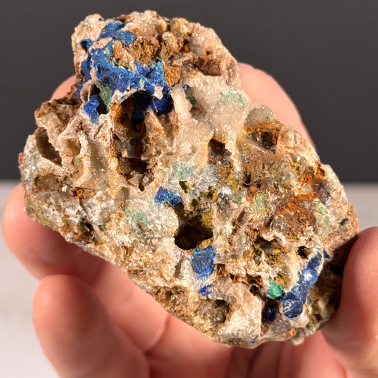 Azurit mit Malachit und Quarz DL20