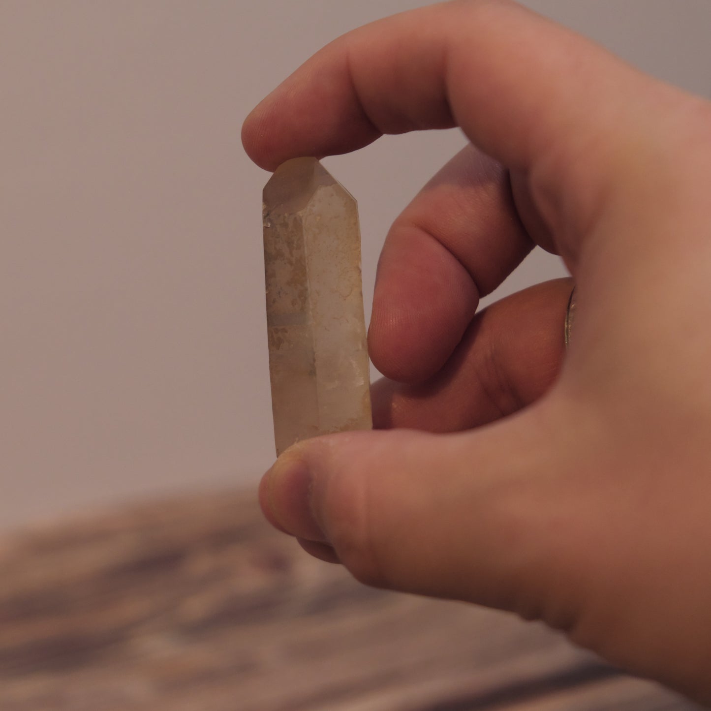 Mandarinen-Lemurian Kristall