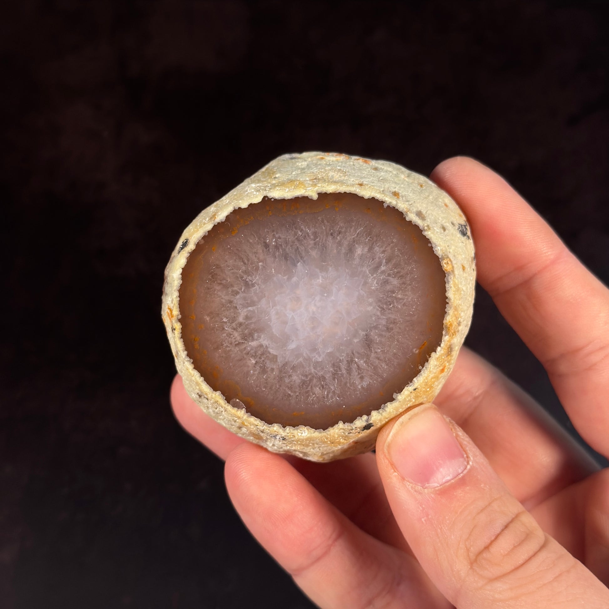 Achat mit Quarz Druse GBA008