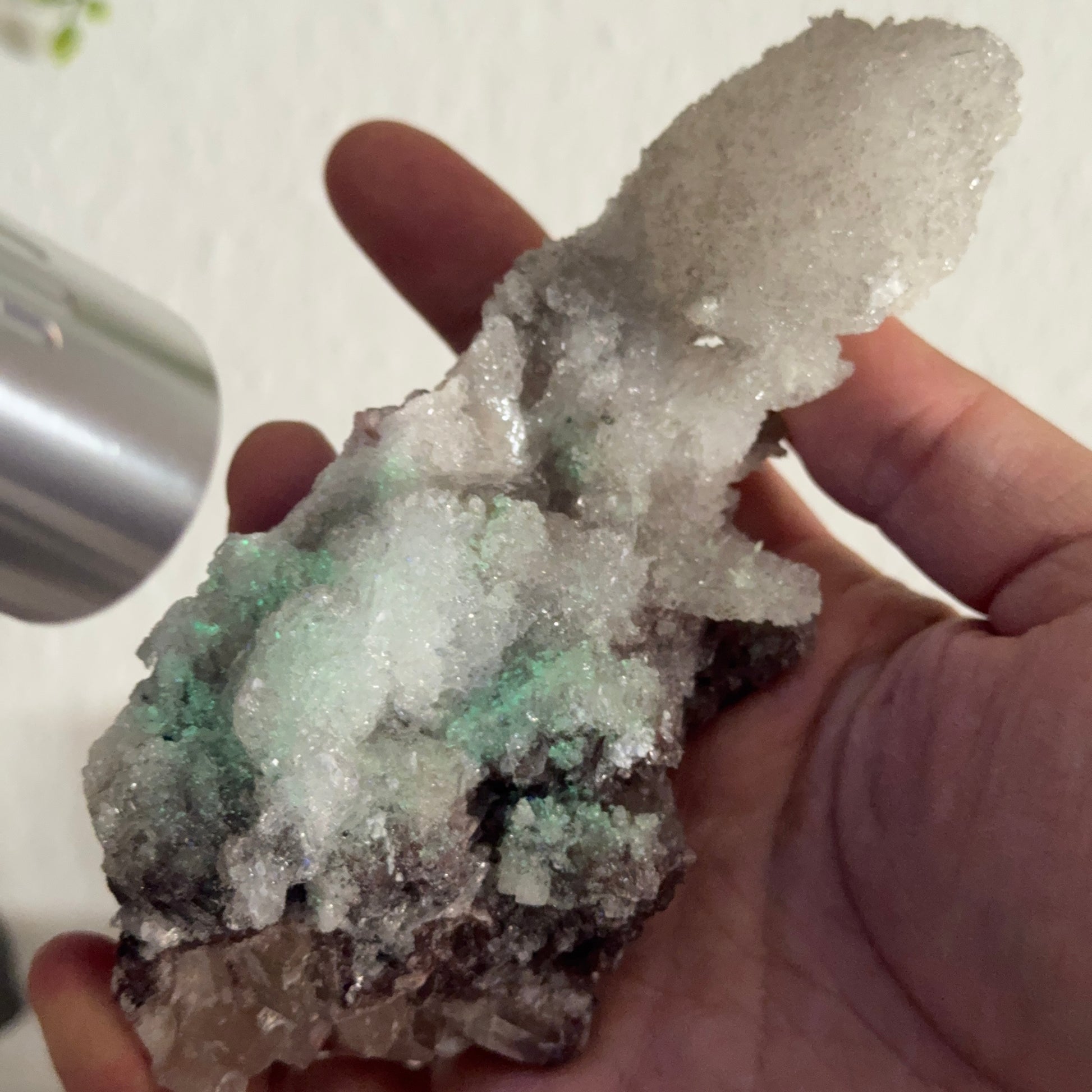 Selenit auf Calcit und Fluorit GA287
