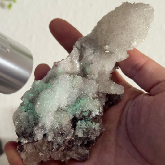 Selenit auf Calcit und Fluorit GA287